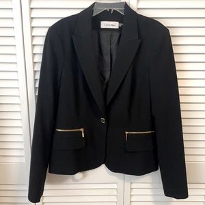 Calvin Klein Size 8 Blazer Black
